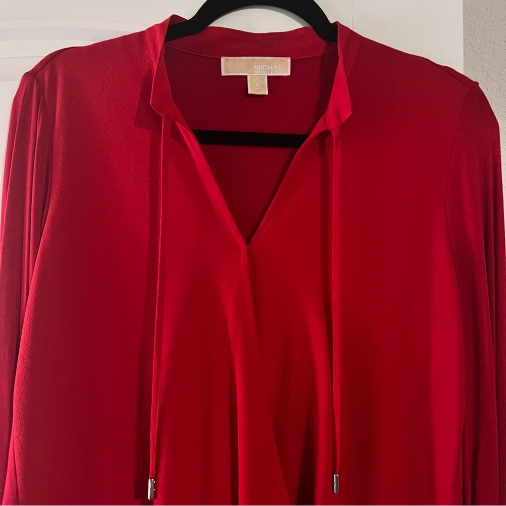 Michael Kors Red Long Sleeve Shirt Size small